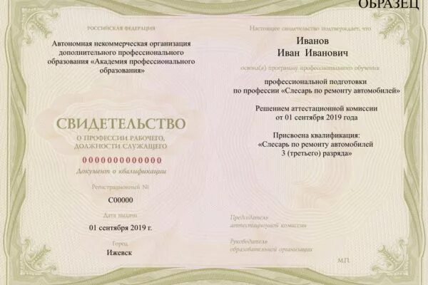 Какой документ выдается после профессионального обучения. Какой документ выдается после профессионального обучения