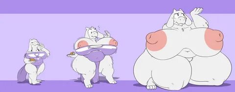 toriel (undertale), bovid, caprine, goat, mammal, anthro, undertale, 2024, breast...
