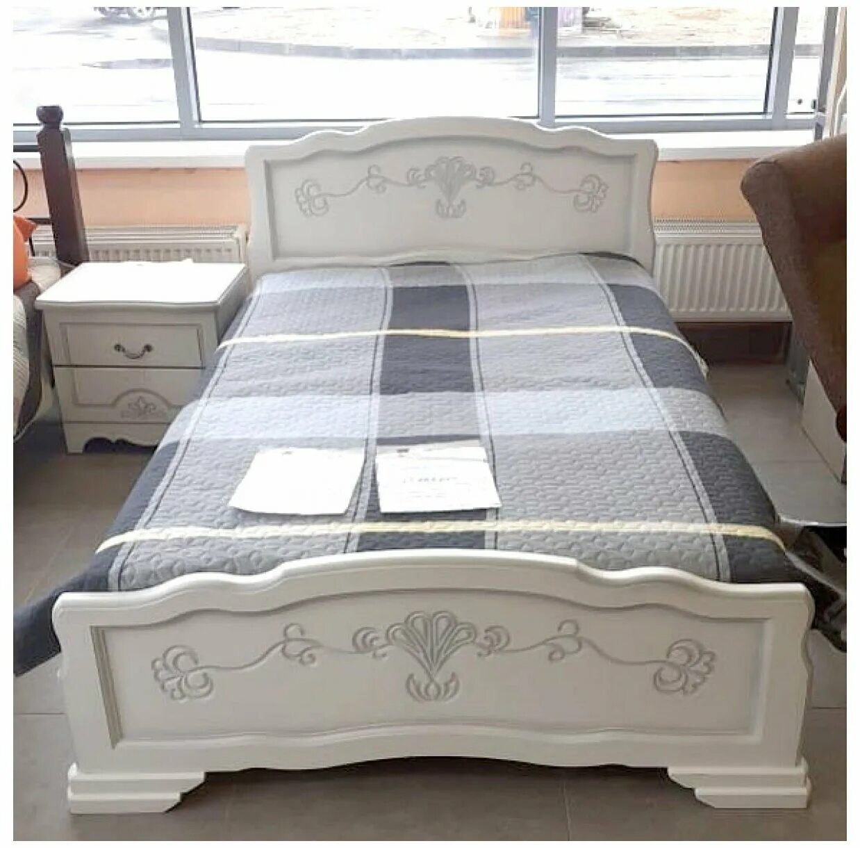 Кровать Карина-6, с ящиками, с матрасом Брянск - "МебельФирм"