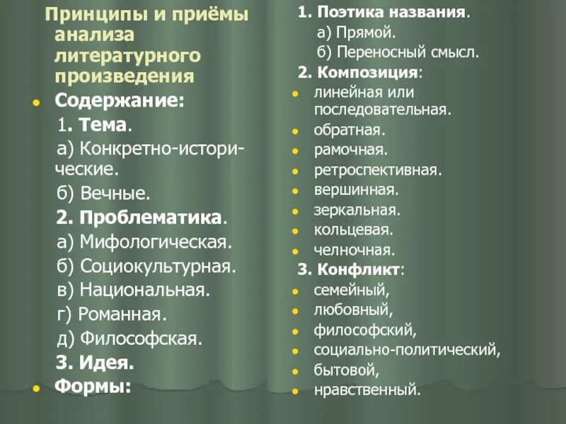 Современное произведение анализ. Приемы анализа литературного произведения. Анализ художественного произведения. Принципы анализа литературного произведения. Литературоведческие приёмы анализа.