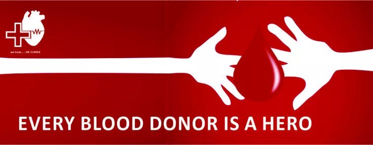 Every Blood donor is a Hero. Blood donation Hero Aziz. Logo give Blood save Life.