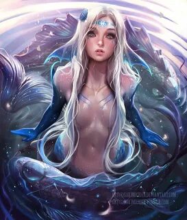 Horoscope series .:Pisces:. by sakimichan on DeviantArt Chica Fantasy, 3d F...