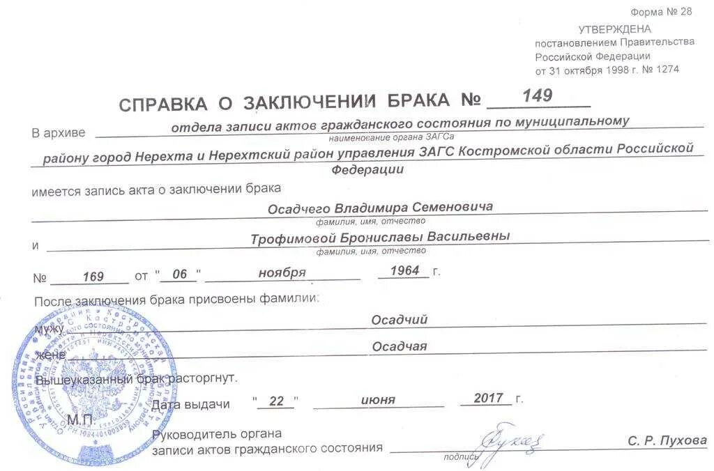 Нужен ли в загсе свидетельство. Справка из ЗАГСА О расторжении брака образец. Архивная справка о заключении брака форма 28. Справка из ЗАГСА О заключении брака для гражданства РФ. Справка о регистрации брака из ЗАГСА после развода.