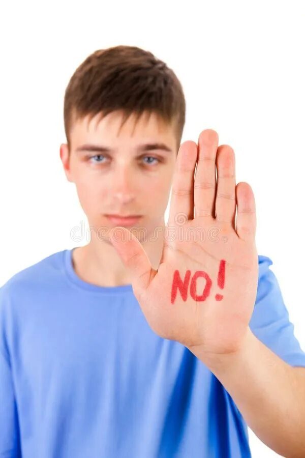 Man say. Man says no.