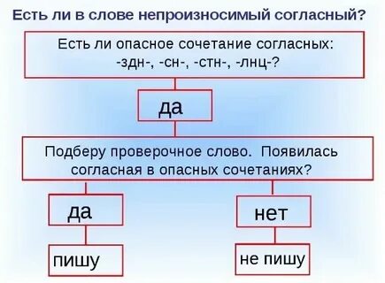 Алгоритм проверки парных согласных
