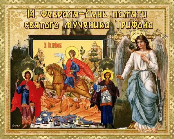 14 Февраля день Святого Трифо. 14февраоя день свчтого трифола. День святого трифона 14 картинки