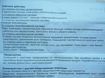 Дюфастон побочные действия у женщин