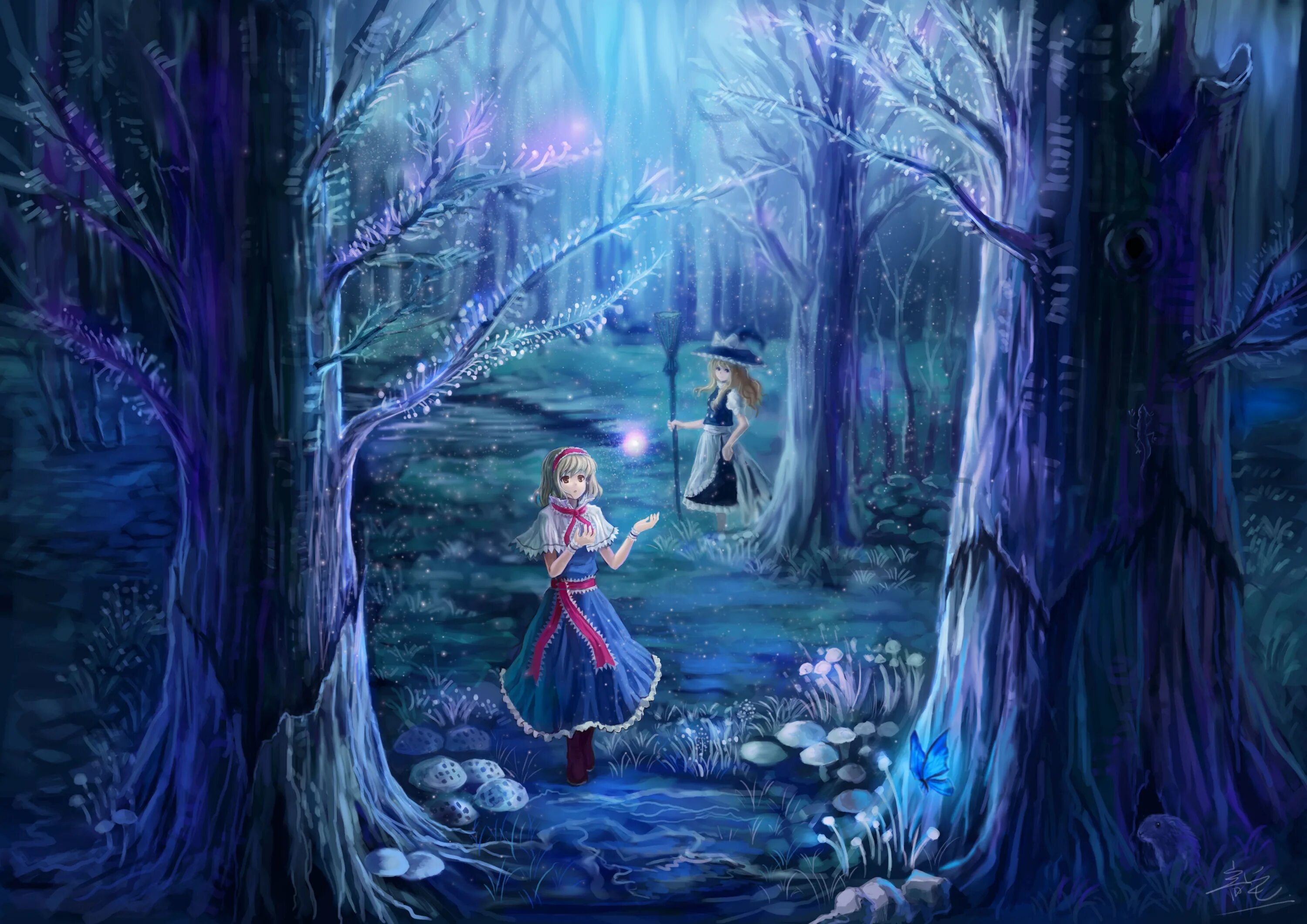 Девушка в волшебном лесу. Девочка в волшебном лесу. Заколдованные дети