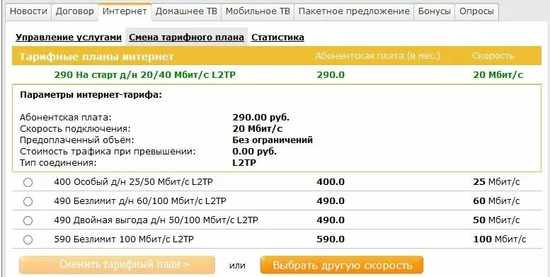 Как сменить тариф домашнего интернета. Как сменить тариф домашнего интернета