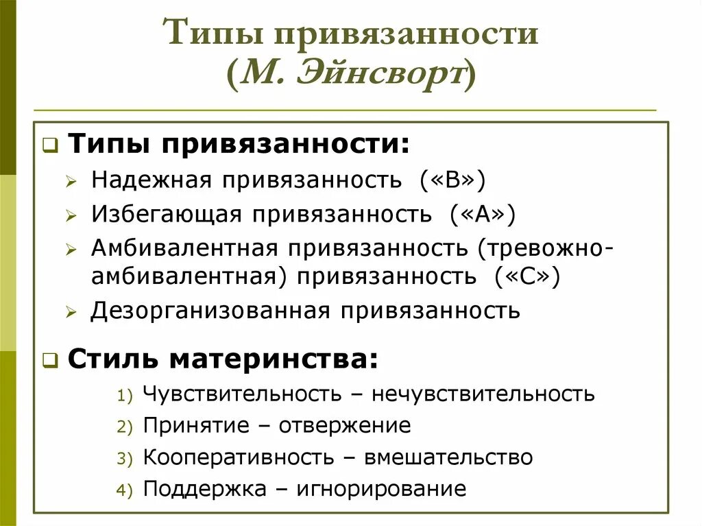 Какой я тип привязанности в отношениях. Какой я тип привязанности в отношениях
