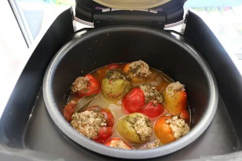 Перец в мультиварке фаршированный мясом и рисом