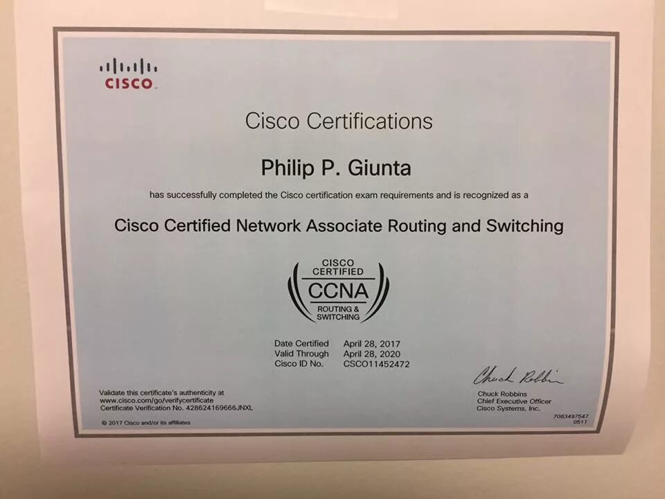 Cisco certificate