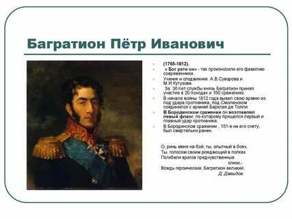 Князь багратион видимо не желая быть