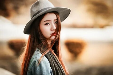 Download hd wallpapers of 293382-women, Hat, Face, Portrait, Asian. 