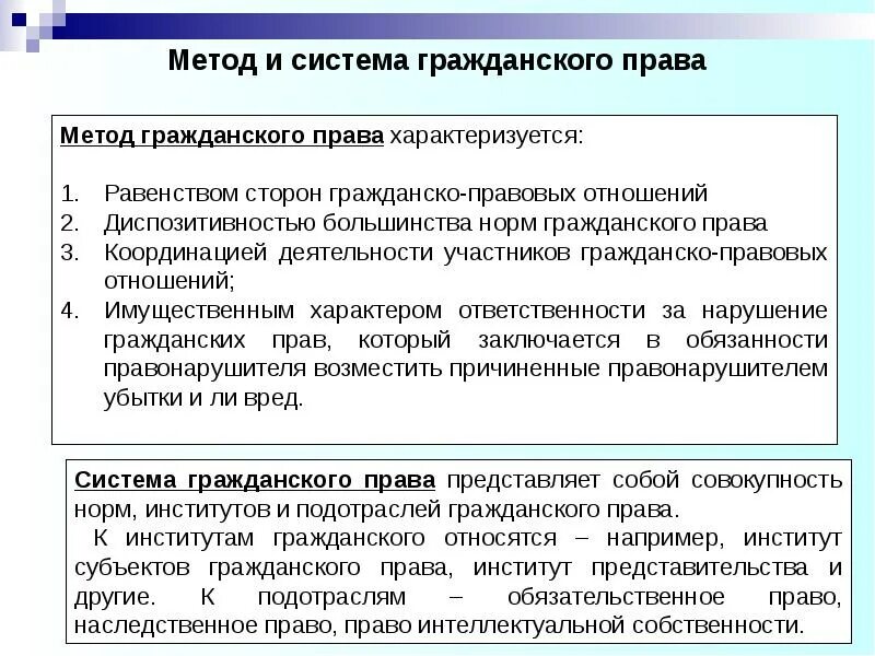 Гражданско-правовое регулирование это. Гражданско правовой метод. Методы гражданско-правового регулирования общественных отношений.