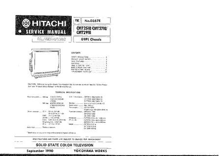Ремонт телевизоров hitachi