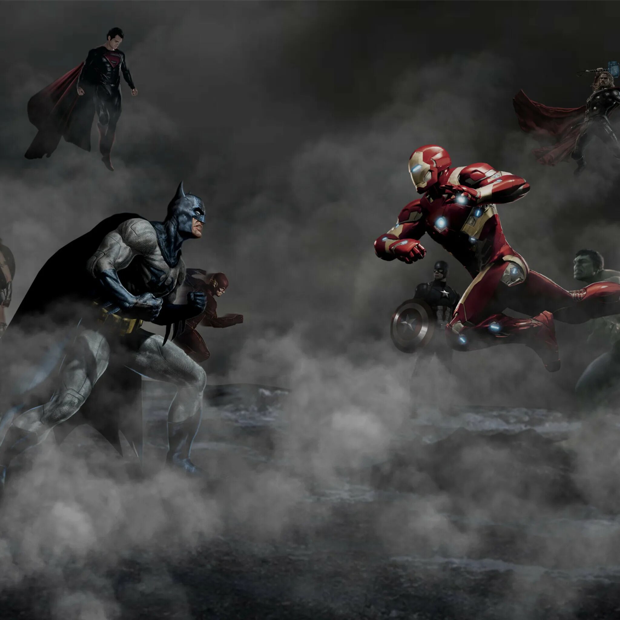 Супермен и Бэтмен Железный человек и Капитан Америка. Бэтмен против Мстителей. Бэтмен против капитана Америке. Герои Халк человек паук Железный человек Капитан Америка. Железный паук против