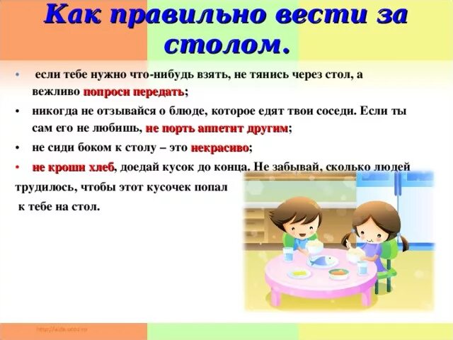 Ведет ли прием. Правильное и неправильное поведение за столом. Правила как вести себя за столом. Правила вести себя за столом. Как вести себя за столом правила этикета.