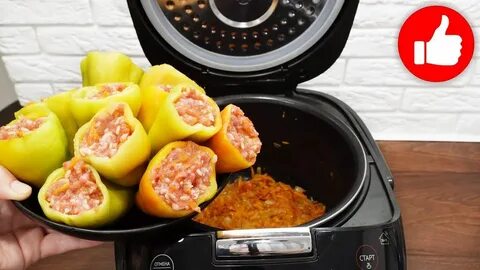 Перец в мультиварке фаршированный мясом и рисом