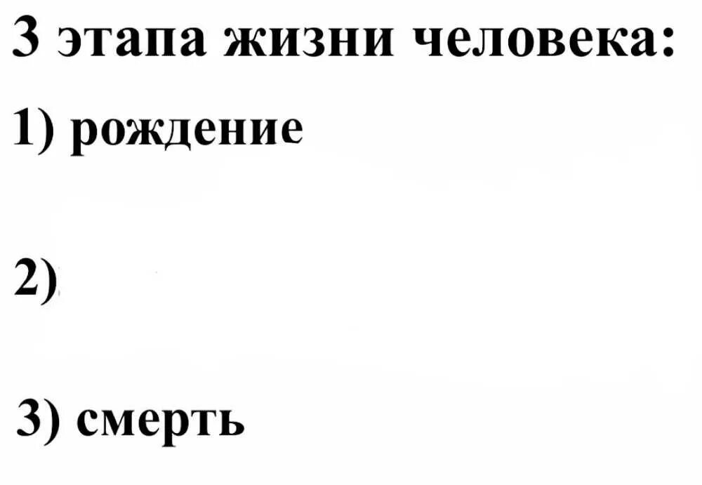 3 этапа жизни