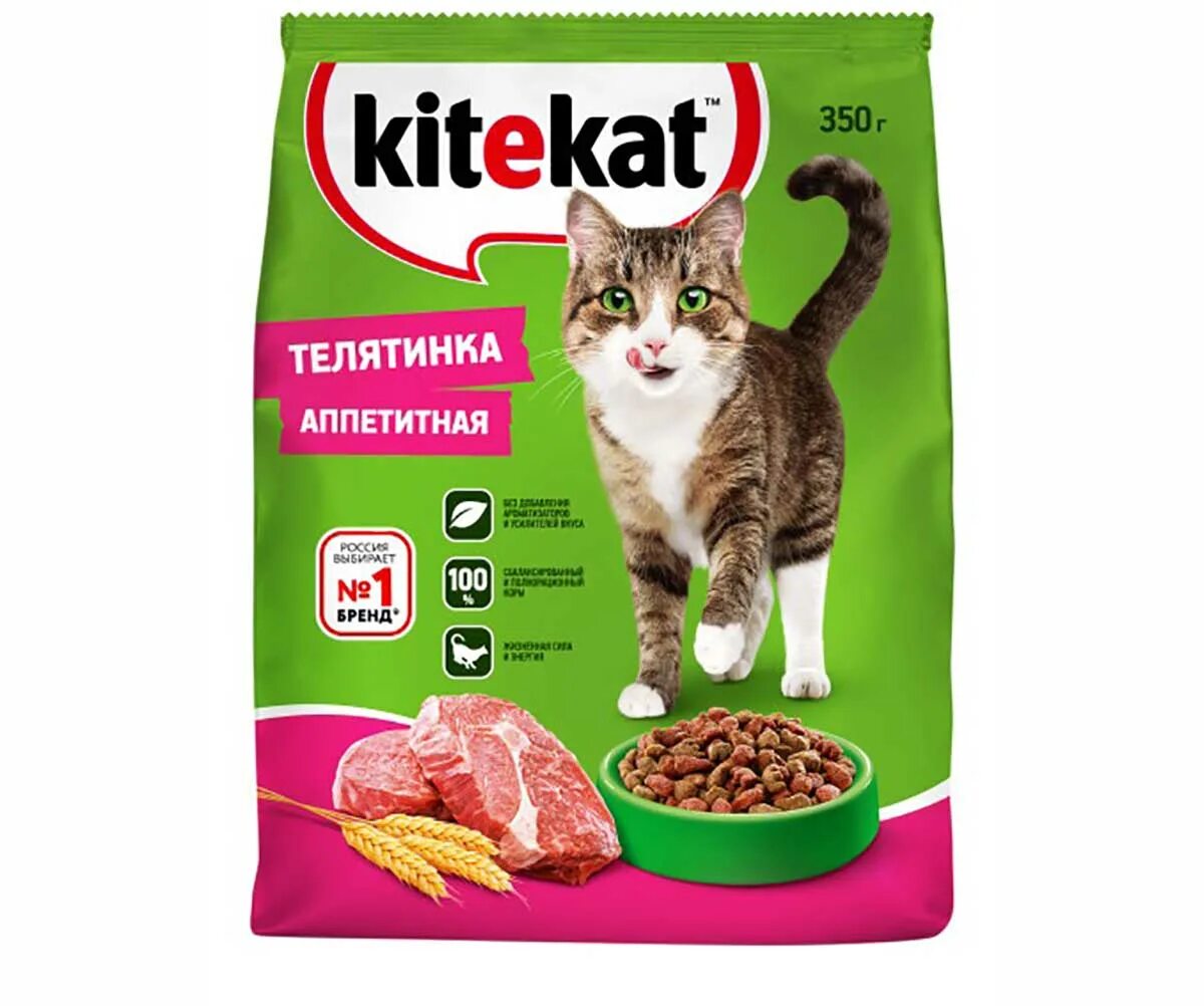 Кошачий корм Китикет. Сухой корм для кошек Kitekat телятина. Корм для кошек Китекат Телятинка аппетитная. Корм для кошек Kitekat Телятинка аппетитная 350г.