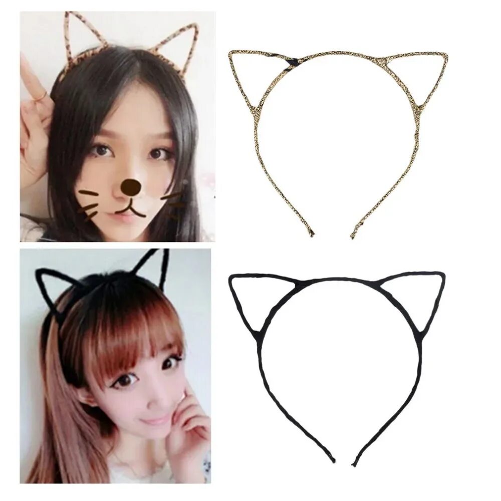 New Women Lady Girls Kids Cat Ear Headband Hairpin Cosplay Party Prop for Fancy
