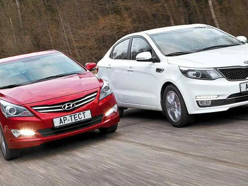 Купить киа солярис. Киа Рио Солярис. Hyundai Solaris Kia Rio Volkswagen Polo. Киа Рио и Хендай Солярис. Поло и Солярис 2016.