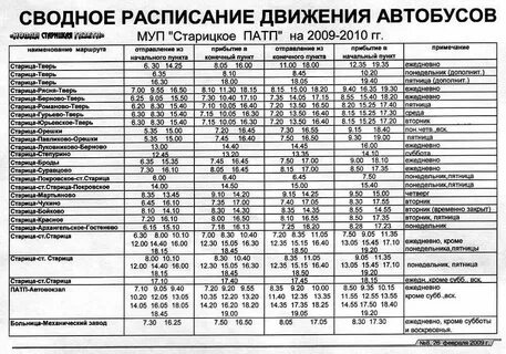 Автобус старица тверь на сегодня