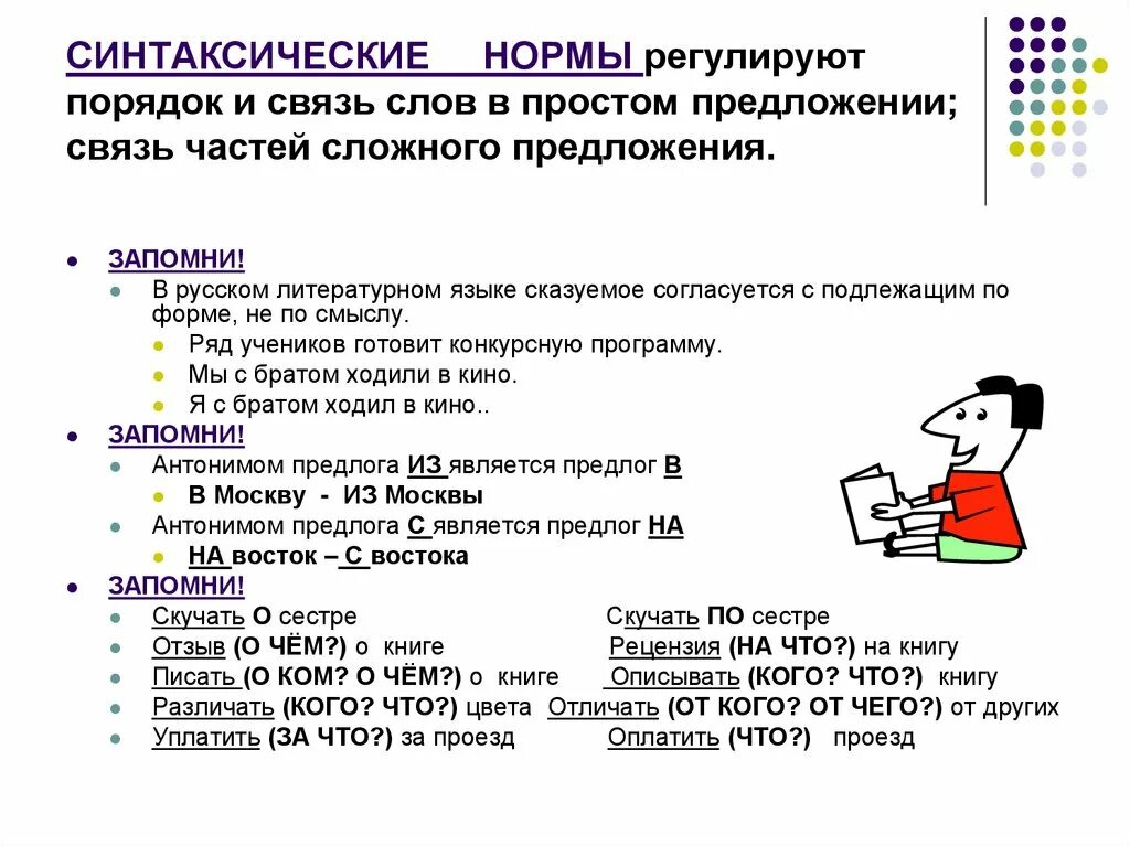 Норма предложения. Синтаксические нормы русского языка примеры. Синтаксические нормы связаны. Синтаксические нормы русского языка кратко таблица. Синтаксические нормы литературного языка примеры.