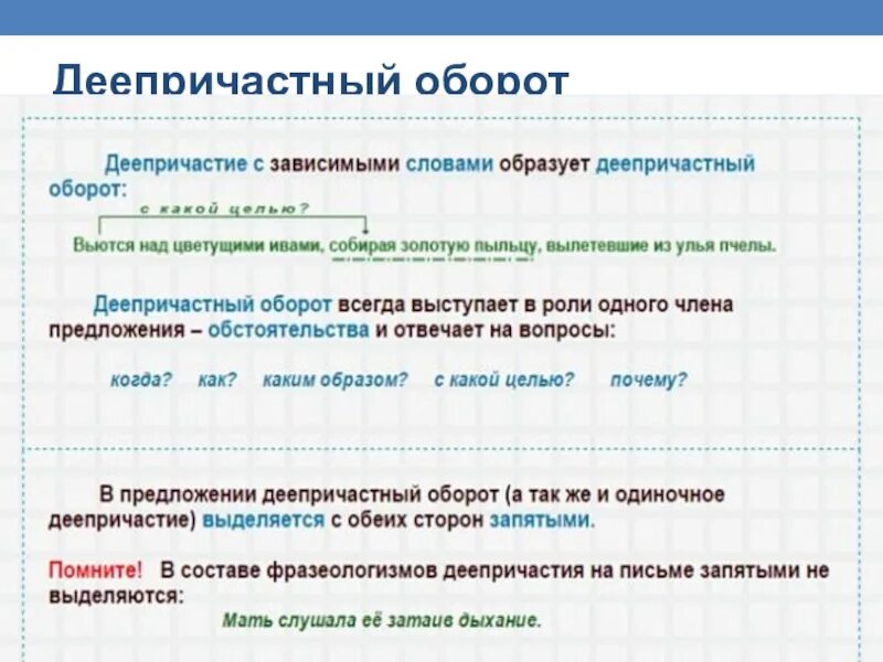 Разбор деепричастного оборота. Деепричастие с зависимыми словами. Деепричастный оборот. Синтаксический разбор предложения с деепричастием.