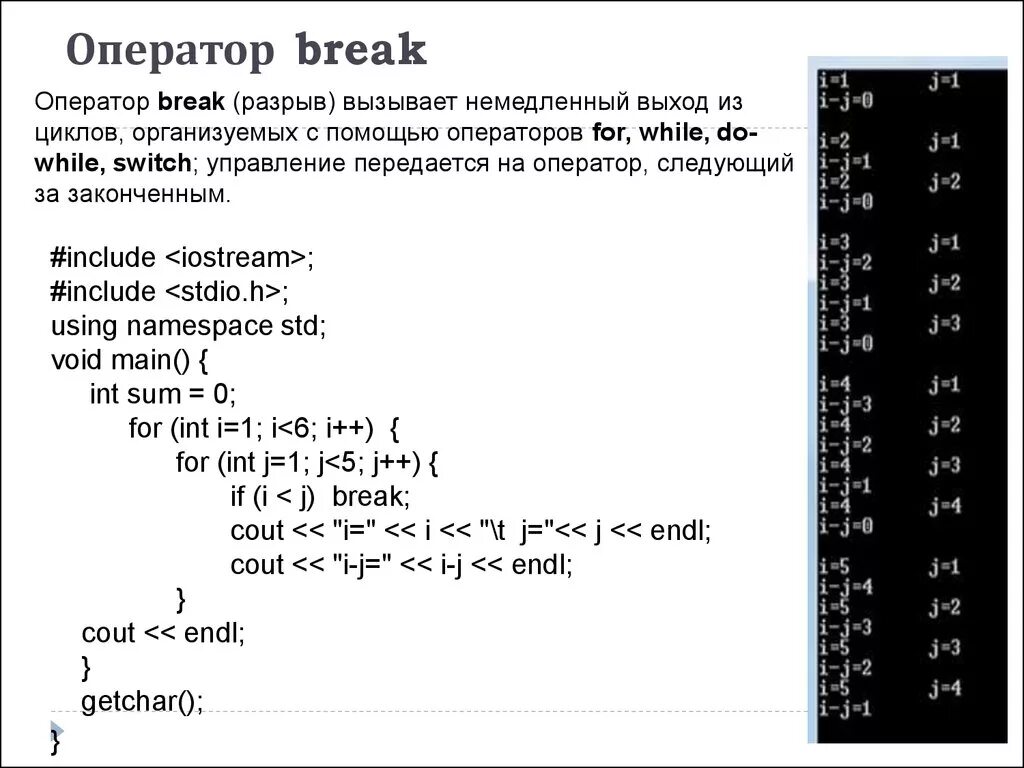 Оператор Break c++. Операторы цикла с++. Оператор Break в си. Цикл for с++. Function break