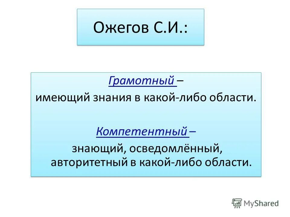 Познание в какой либо области. Знающий и обладающий знанием. Имей знания- будешь иметь.