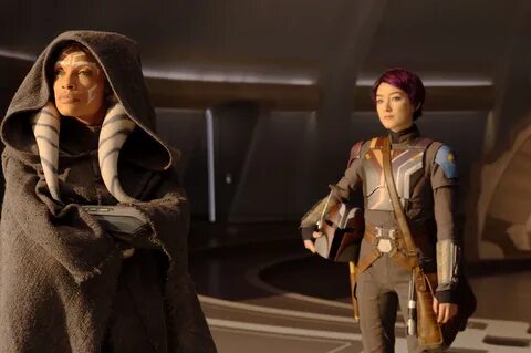 L-R): Ahsoka Tano (Rosario Dawson) and Sabine Wren (Natasha Liu Bordizzo) (...