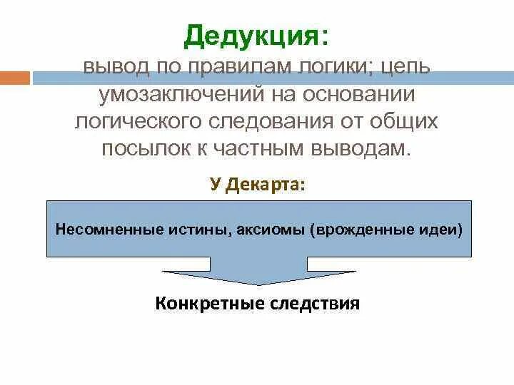 Метод логического умозаключения от общего к частному