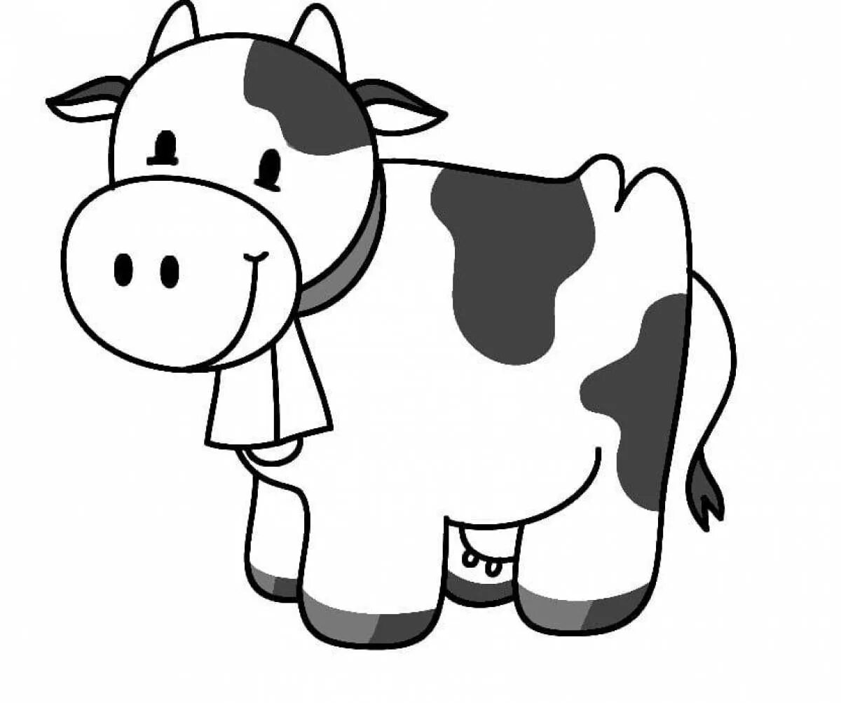 Корова раскраска для детей. Коровка раскраска для детей. Корова раскраска для малышей. Корова картинка для детей раскраска.
