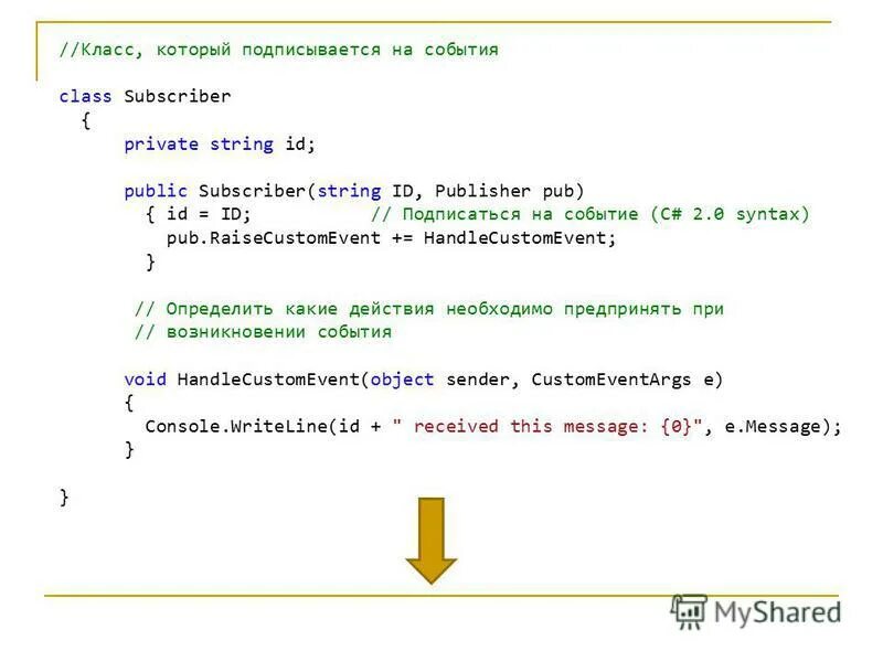 E события в c. События c#. объявление события c#. обработчик событий c# пример. событие в c# определение.