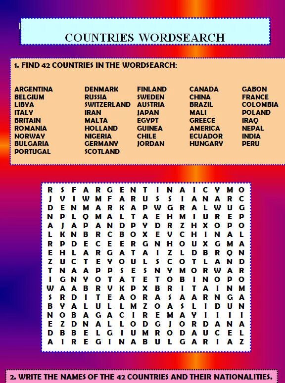 Find the world 1 a a. Wordsearch in English. Страны на английском Wordsearch. Поиск слов на английском. Поиск слов на сангл.