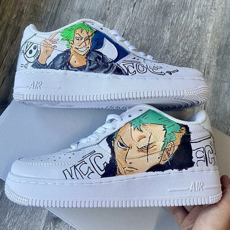 Кастомные Air Force 1 one piece. Air Force 1 Zoro. Кроссовки Ван Пис. Кроссовки Ван Пис Nike. One piece кроссовки