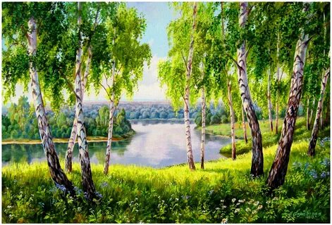 Рисунок русский пейзаж