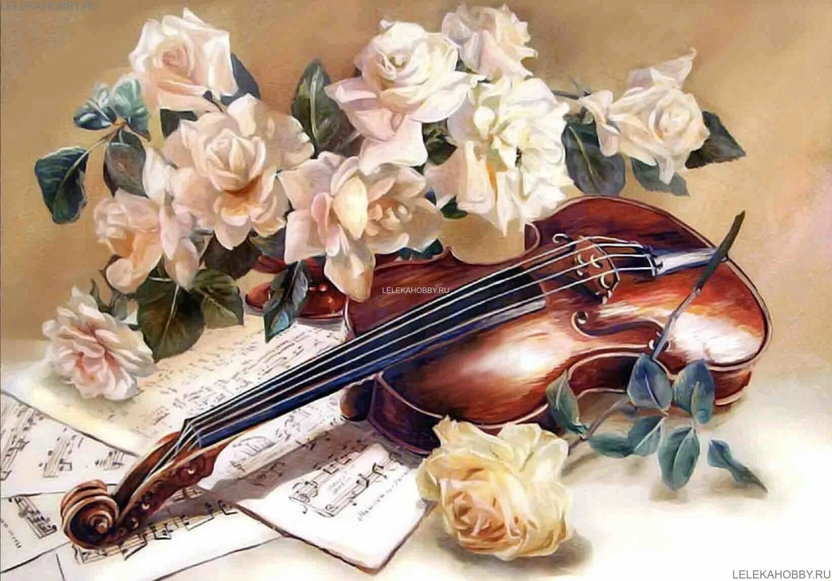 Музыкальные инструменты в живописи. Натюрморт со скрипкой. Скрипка картина. Скрипка с цветами.