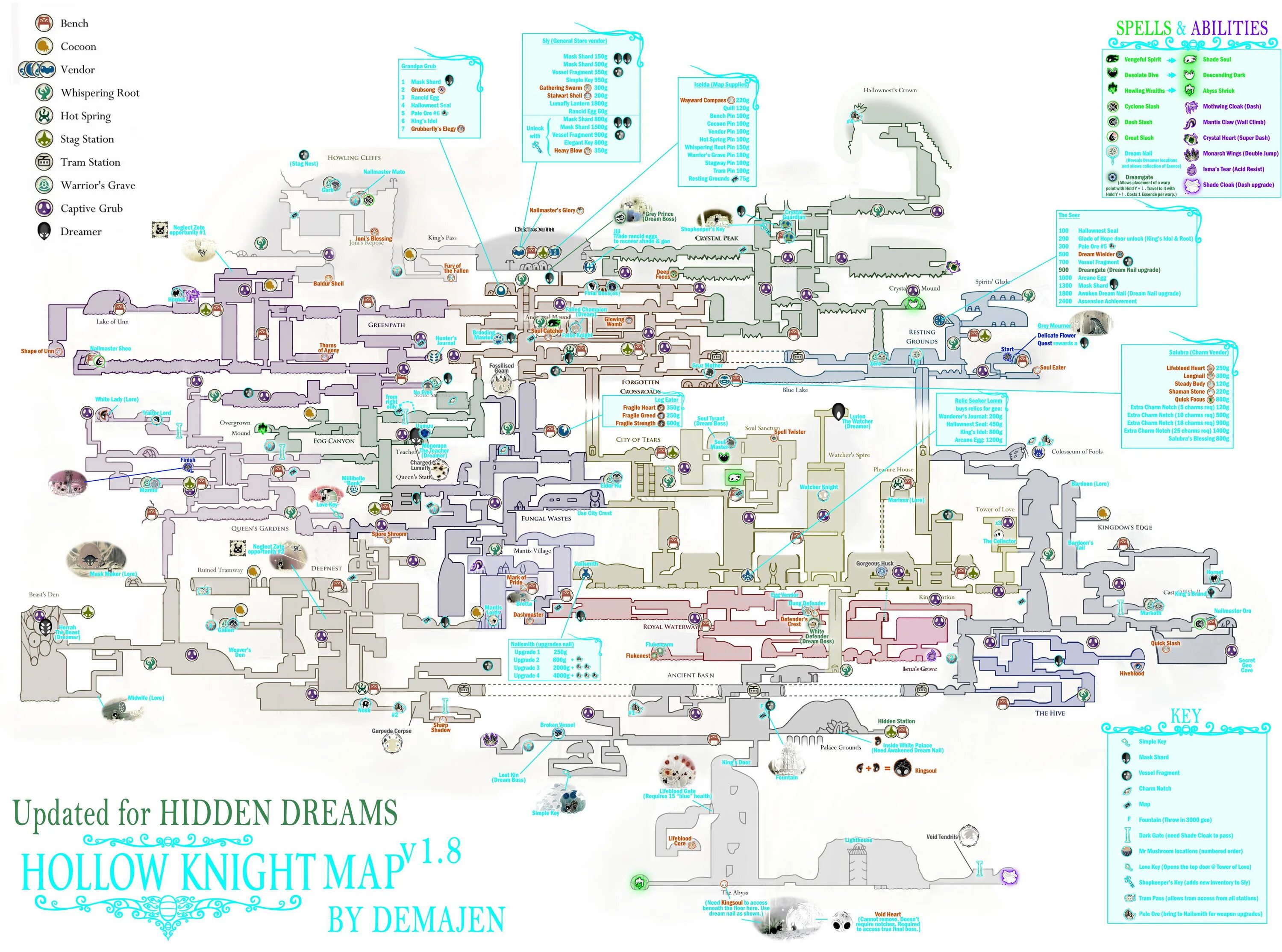 Карта hollow knight со всеми. Hollow Knight карта. Полная карта Hollow Knight. Полый рыцарь Hollow Knight карта. Карта Холлоунеста Hollow Knight.