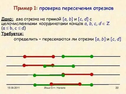 Пересекаются ли 2 отрезка