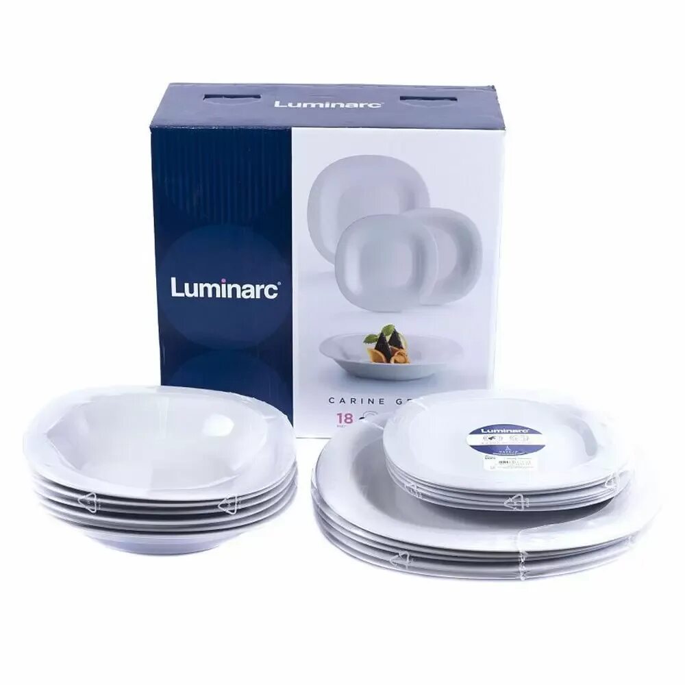 Набор посуды luminarc 18. Набор столовый carine белый 18пр. люминарк набор тарелок 18. столовый сервиз luminarc carine granit n7665. столовый набор 18 пр люминарк карин гранит n7665.