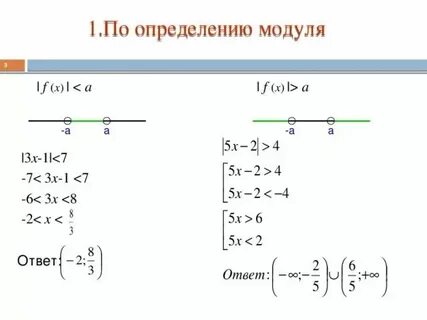 Модуль х 3 равен 5