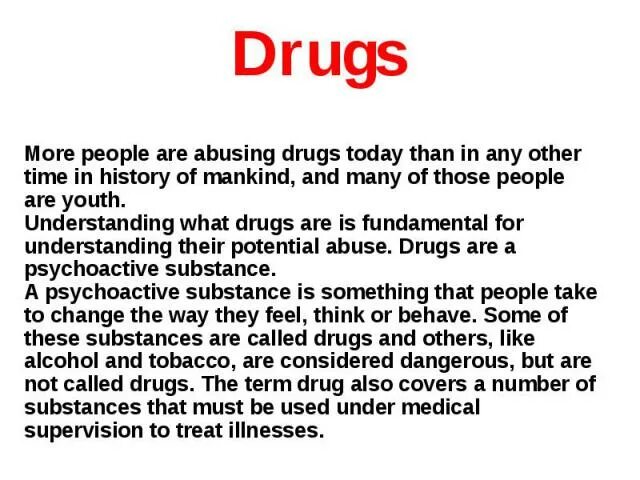 Most people today cannot. Текст drugs английский more people are abusing drugs today ответы на вопросы.