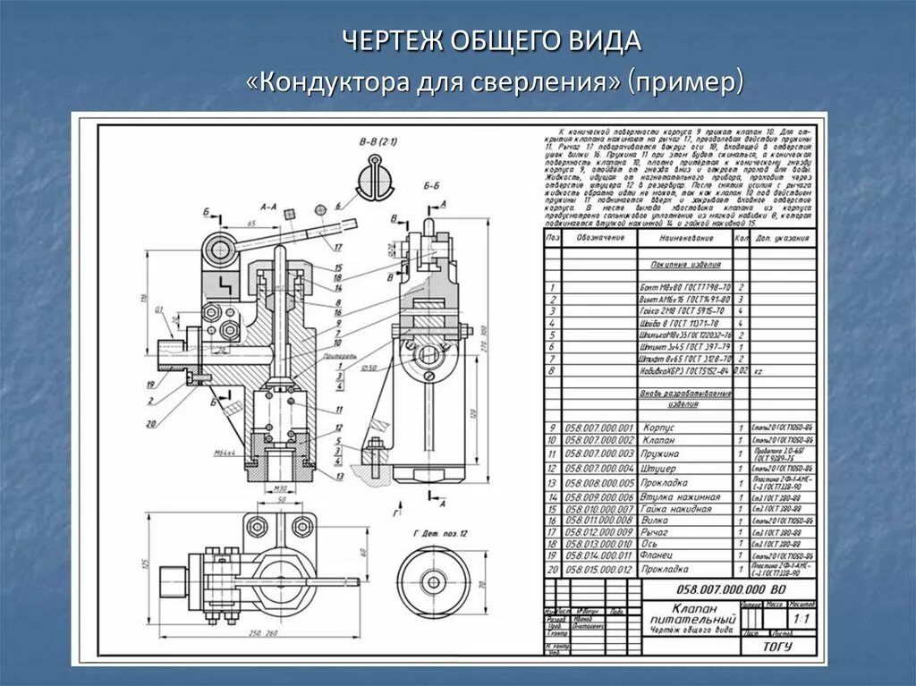 Нумерация деталей на сборочном чертеже ГОСТ. Спецификация сборочного чертежа таблица. Клапан питательный сборочный чертеж.