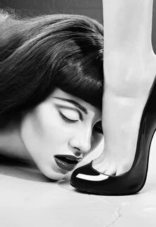 The Kiss - Miles Aldridge, Woman, Fashion, Glamour, Black and White, High H...