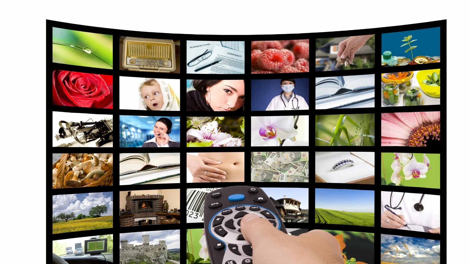 Different tv programmes