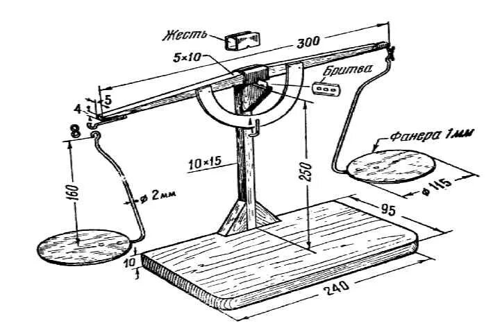 Что можно сделать весами. Самодельные рычажные весы. Рычажные весы схема. Самодельные весы для взвешивания. Весы из подручных материалов.