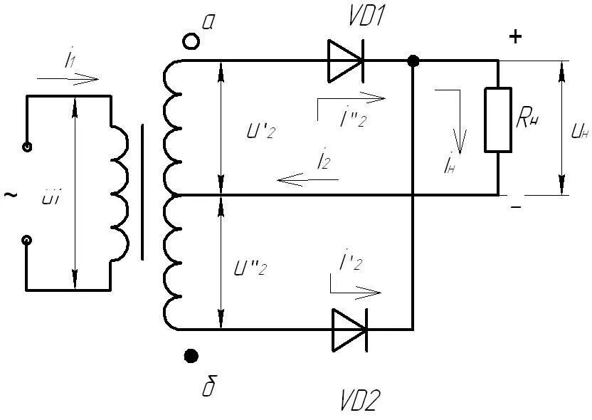 Двухполупериодный выпрямитель 2 трансформатора. Двухполупериодный синхронный выпрямитель схема. Двухполупериодный выпрямитель со средней точкой трансформатора. Схема выпрямителя со средней точкой трансформатора.